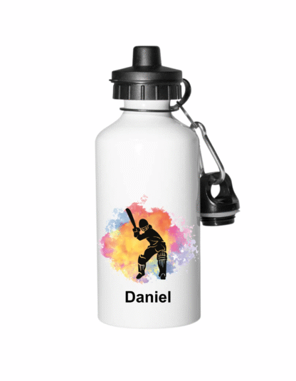 Personalised Water Bottle (Cricket)