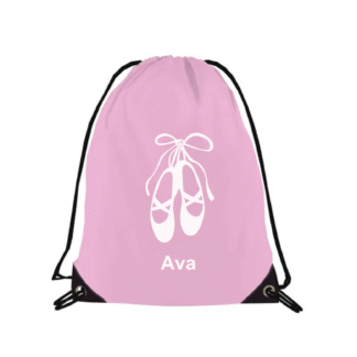 Personalised Drawstring PE Bag (Ballet Shoes)