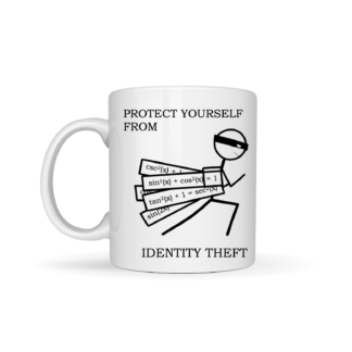 Maths Coffee Mug: Protect yourself from identity theft