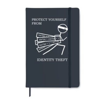 Maths notebook - Protect yourself from identity theft
